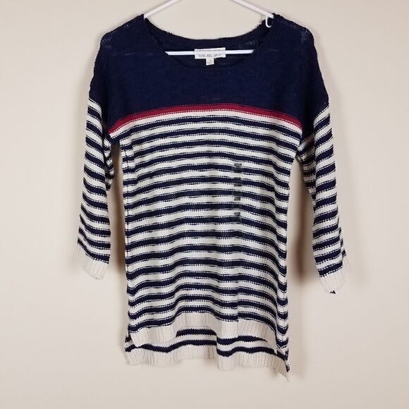 Pink Rose Striped Icon Sweater - Picture 1 of 8